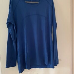 lululemon athletica Vibrant Blue Long Sleeve Tee